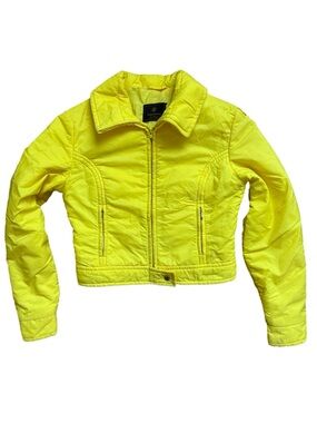 Edelweiss yellow puffer ski jacket